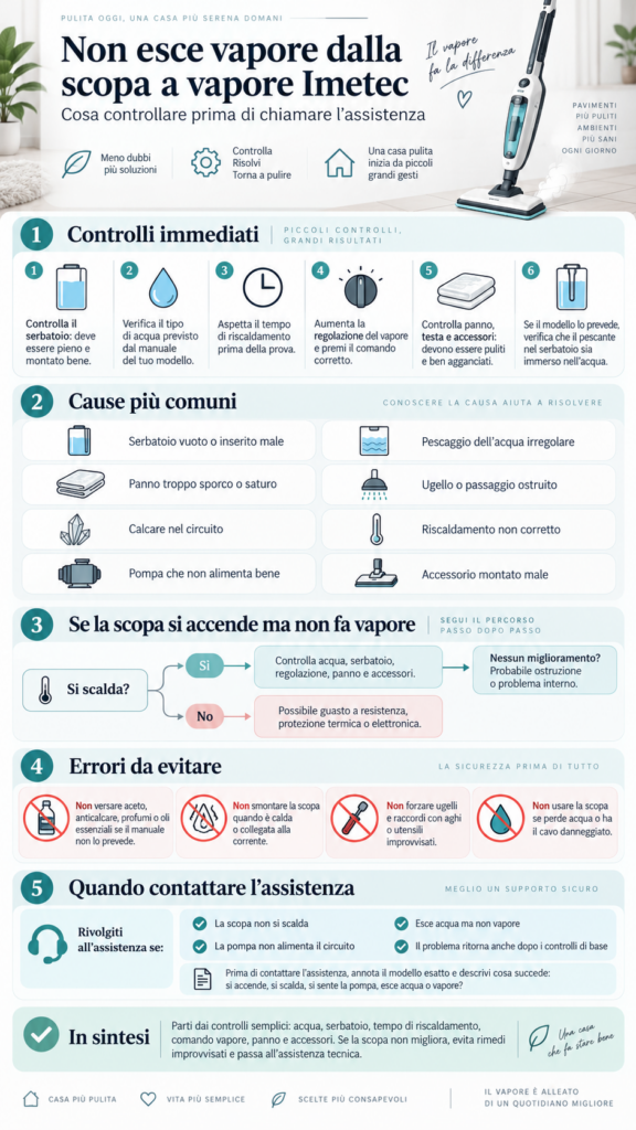 Non Esce Vapore dalla Scopa a Vapore Imetec - Cosa Fare
